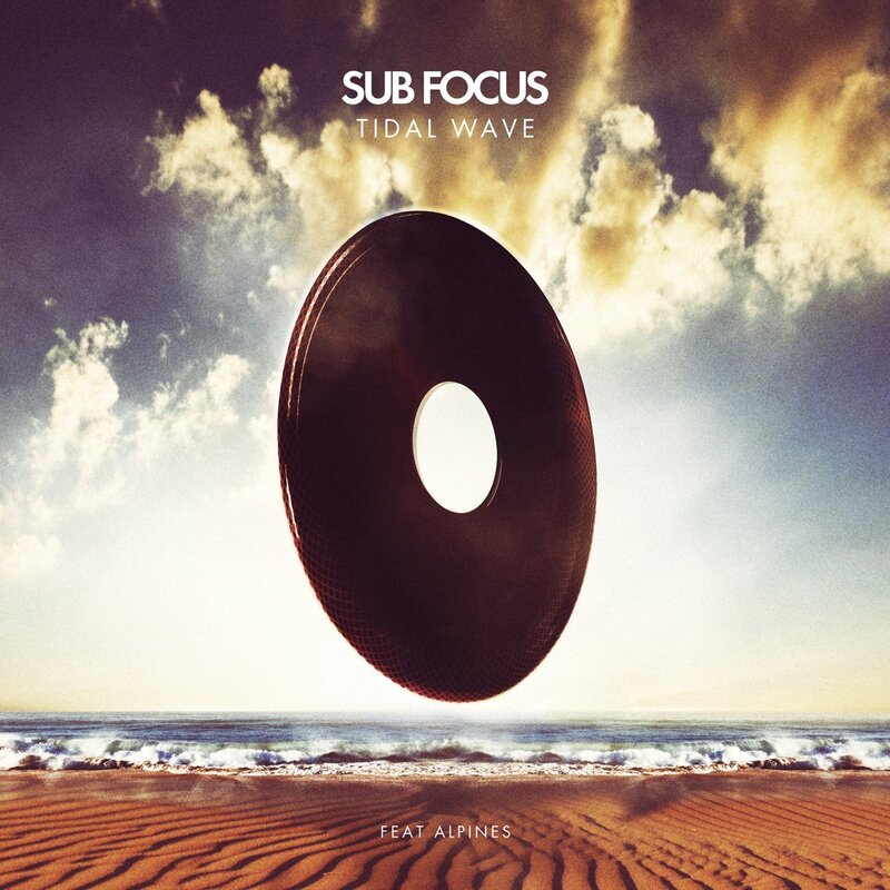 Floating Disc over Beach