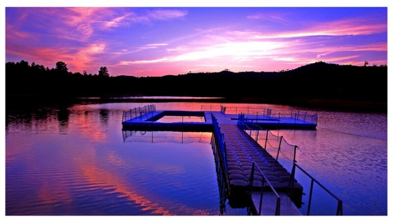 Floating Dock at Sunset