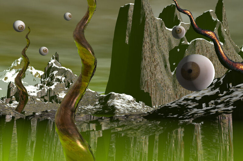 Floating Eyeballs in Landscape