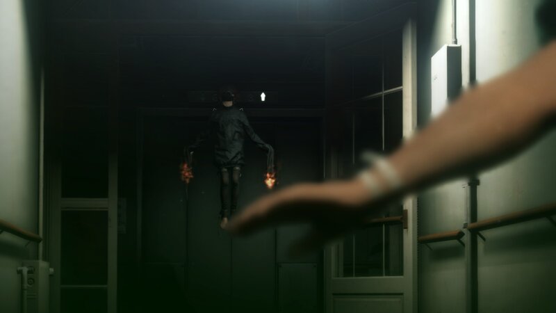 Floating Figure in Hallway