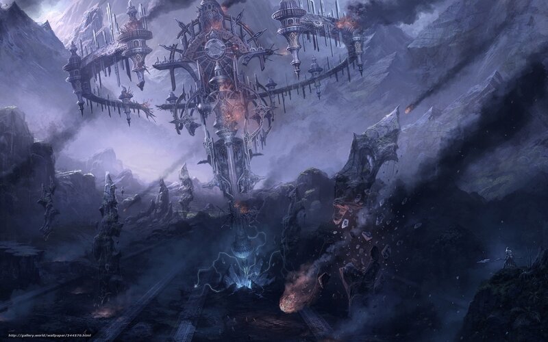 Floating fortress in a storm