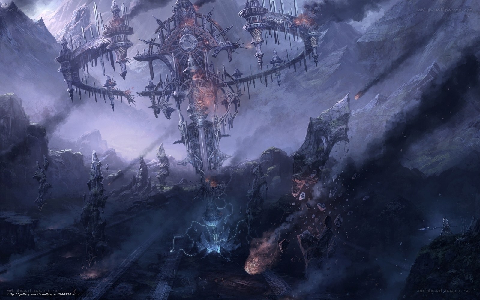 Floating fortress in a storm