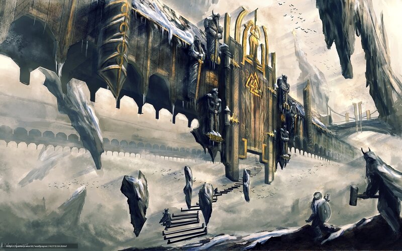Floating fortress in the clouds