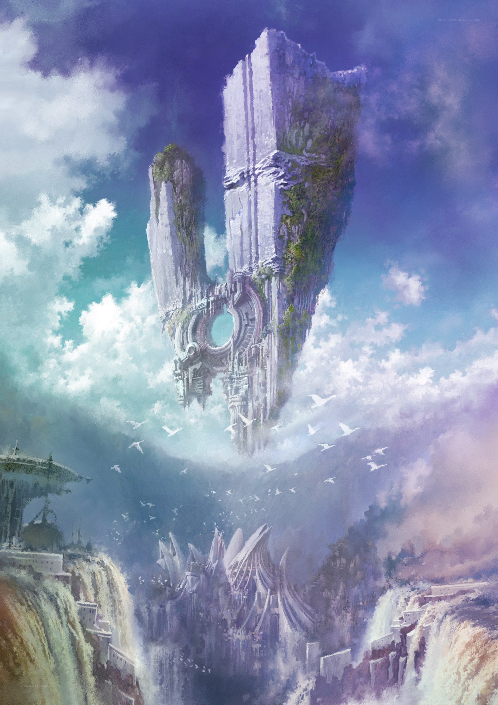 Floating fortress in the sky