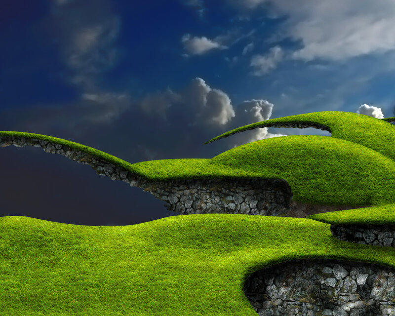 floating grass islands