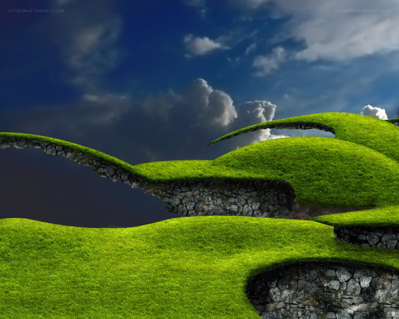 floating grass islands