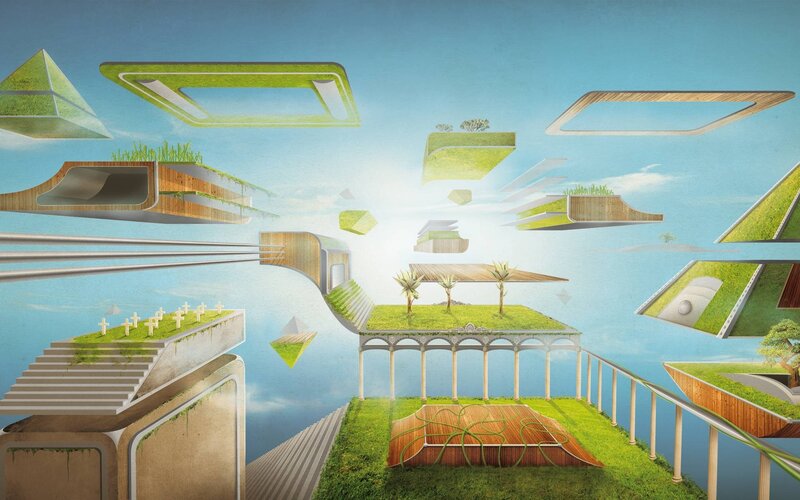 Floating green architecture