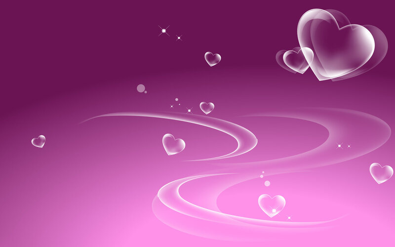 Floating Hearts and Sparkles