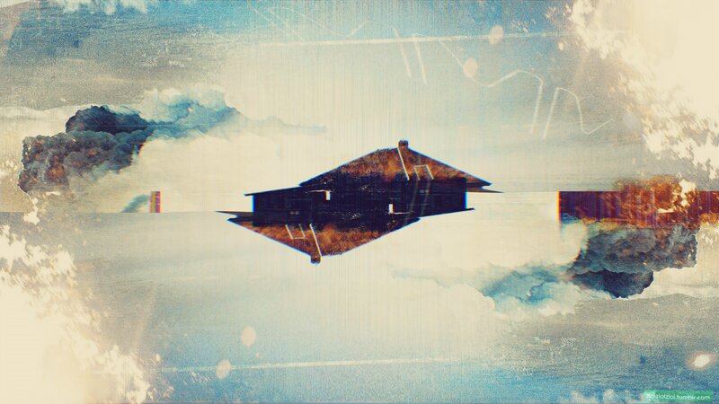 Floating House in Clouds