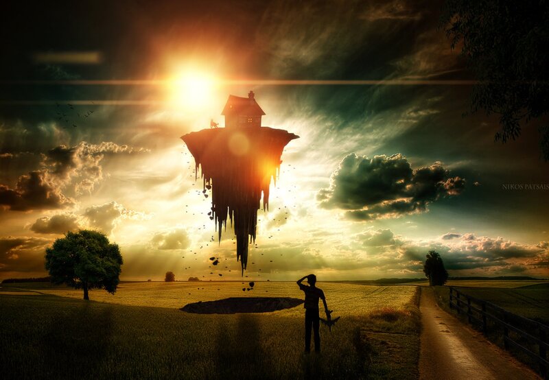 Floating House in Sky