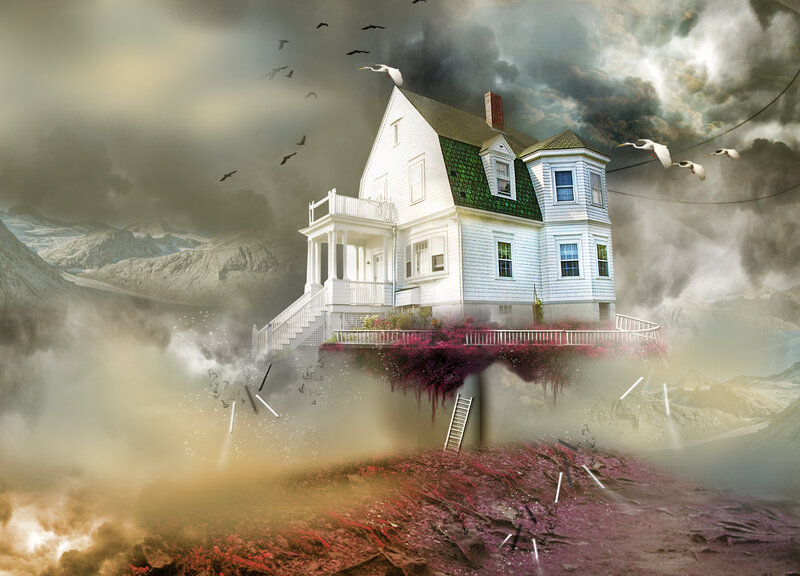 Floating House in Storm
