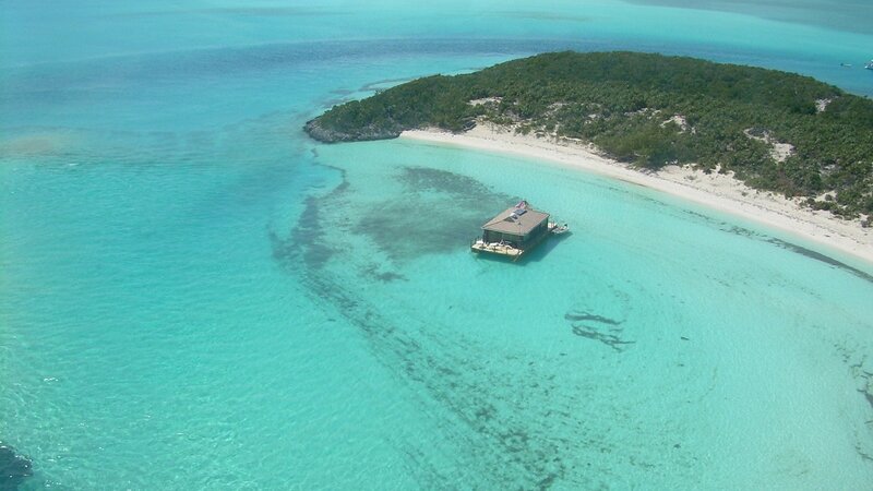 Floating House Near Island — Turquoise