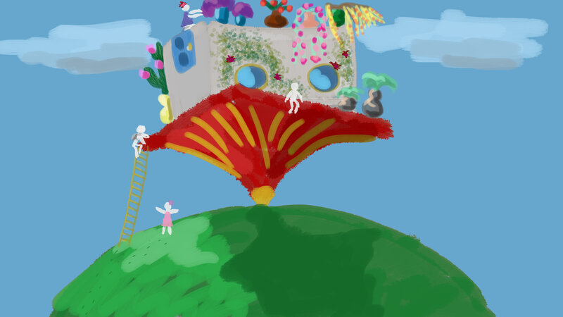 Floating House on Hill