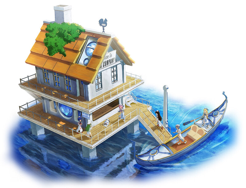 Floating house with boat