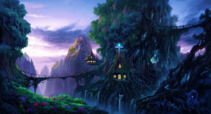 Floating Houses in Forest