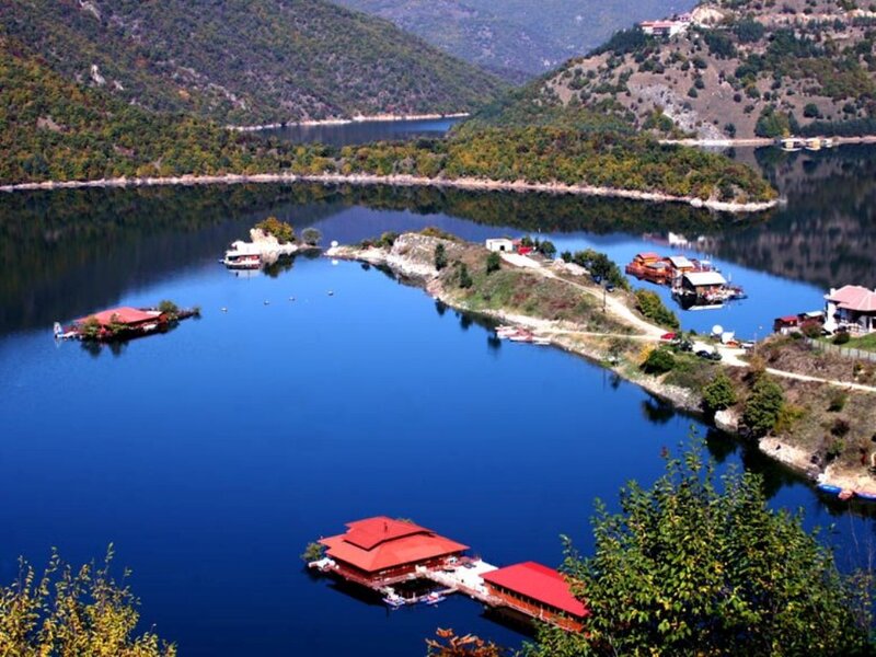 Floating Houses on Lake