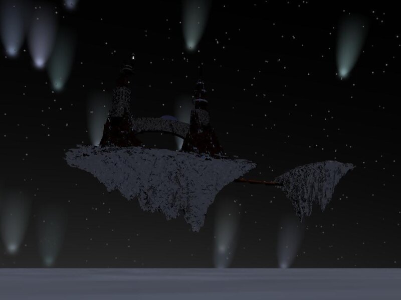 floating island at night