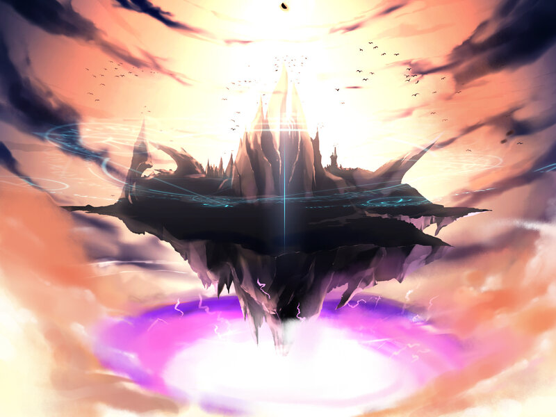Floating Island Castle — Purple