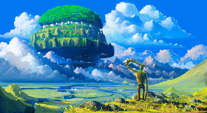 Floating Island City — Blue, Serene, Afternoon