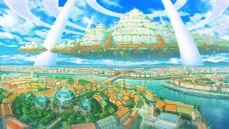 Floating Island City — Blue, Serene