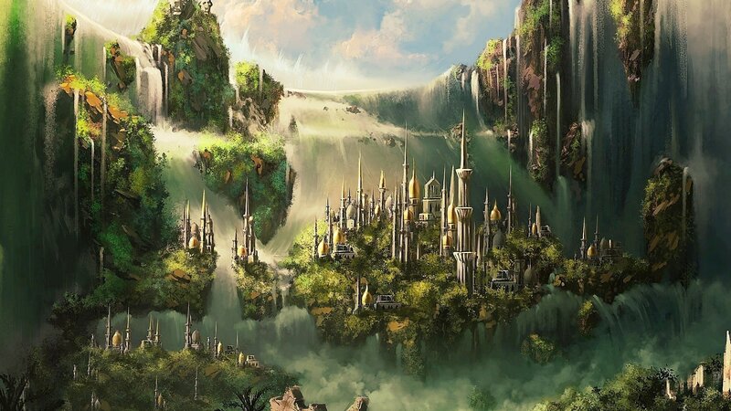 Floating Island City — Green, Serene