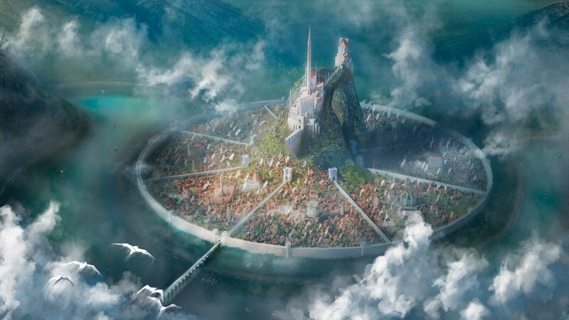 Floating Island City — White