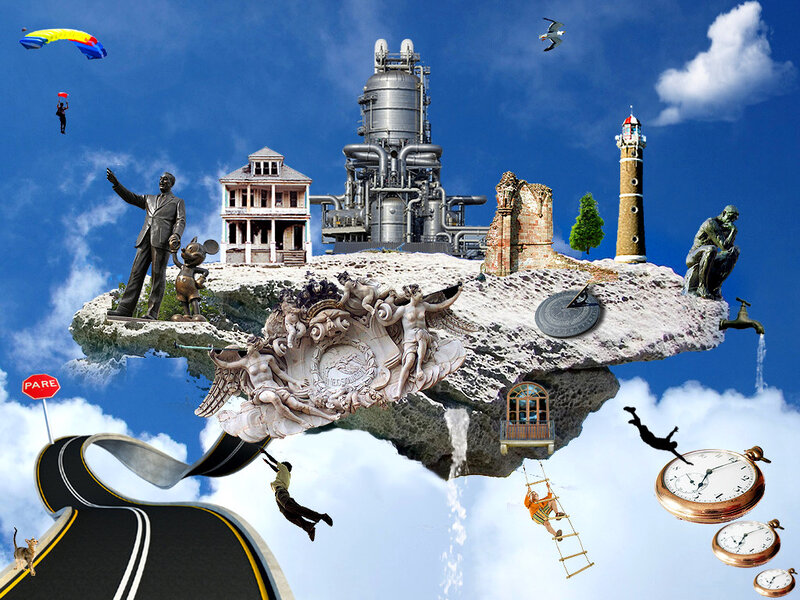 Floating Island Collage