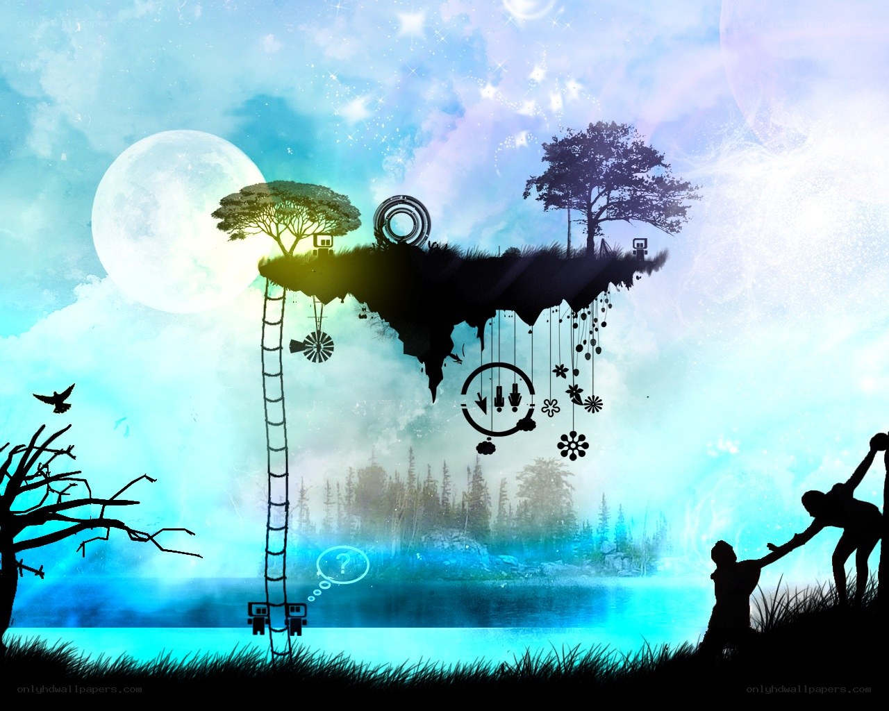 floating island fantasy