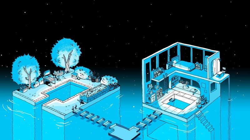 Floating Island House — Blue