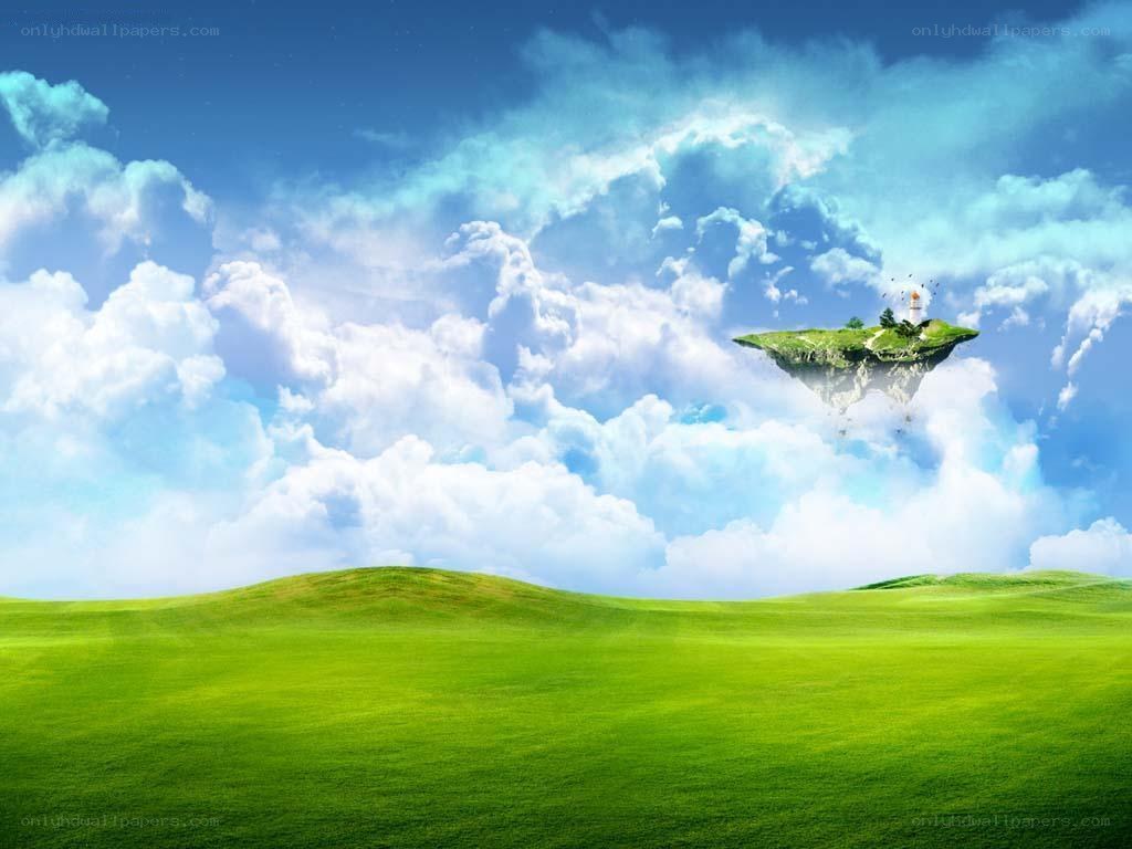Floating island in the sky