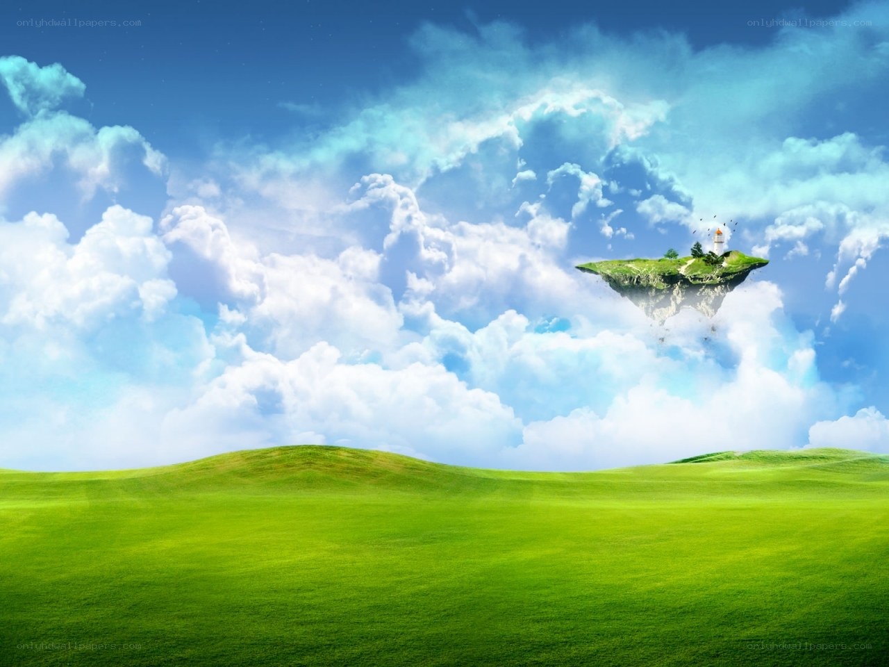 Floating island in the sky