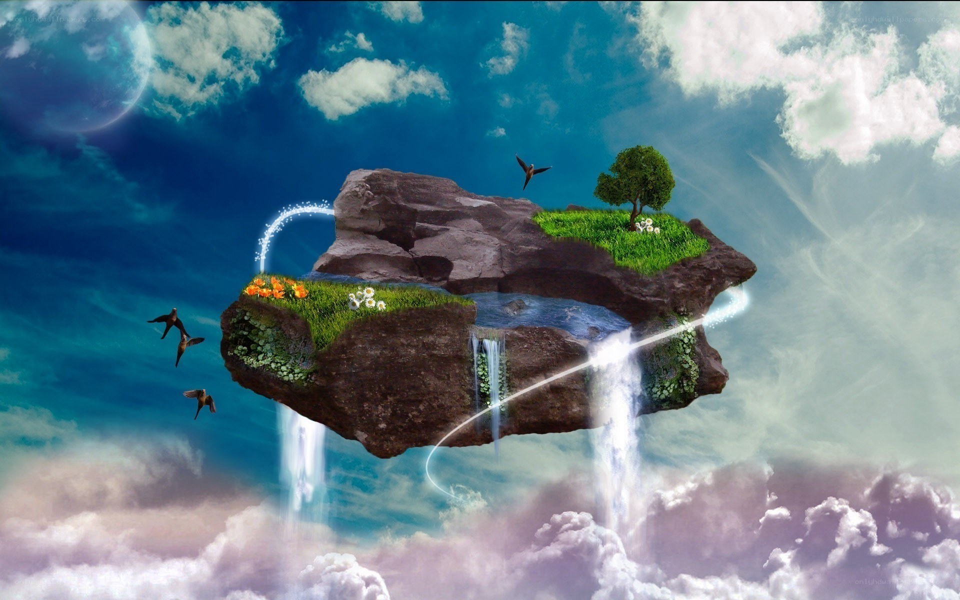 floating island in the sky