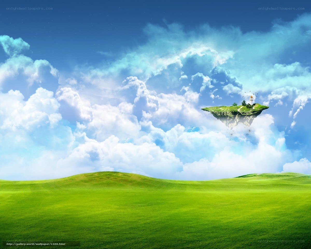 Floating island in the sky