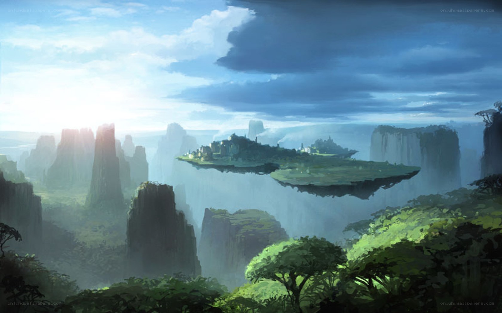 floating island landscape