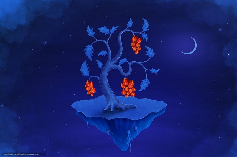 Floating Island Tree — Blue