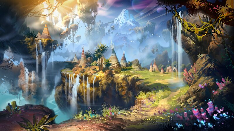 Floating Island Village — Blue