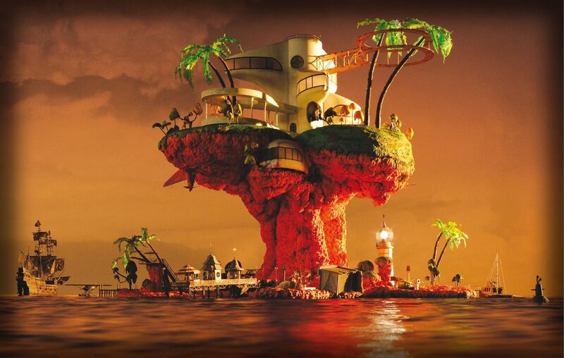 Floating Island with Building