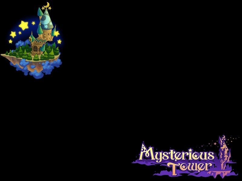 Floating Island with Castle — Black, Mystical