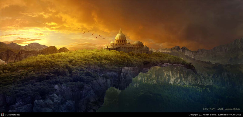 Floating Island with Cathedral