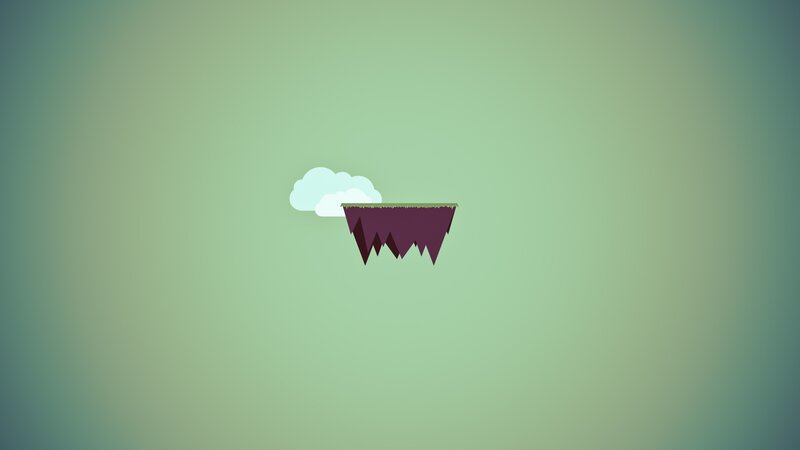 floating island with cloud