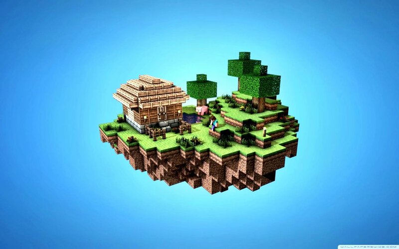 Floating Island with House — Blue