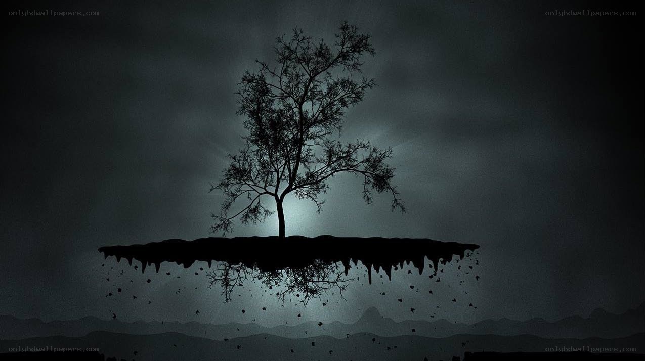 floating island with tree