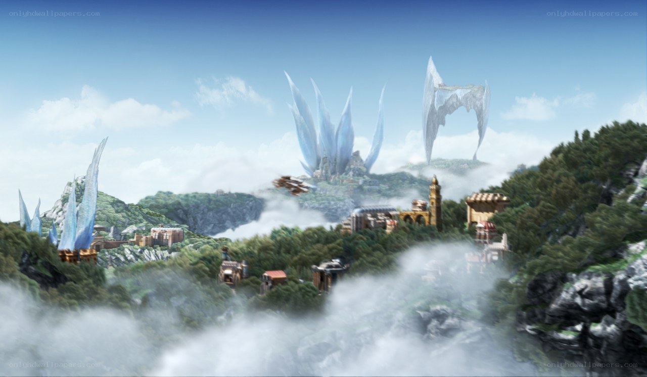 floating islands and ancient ruins
