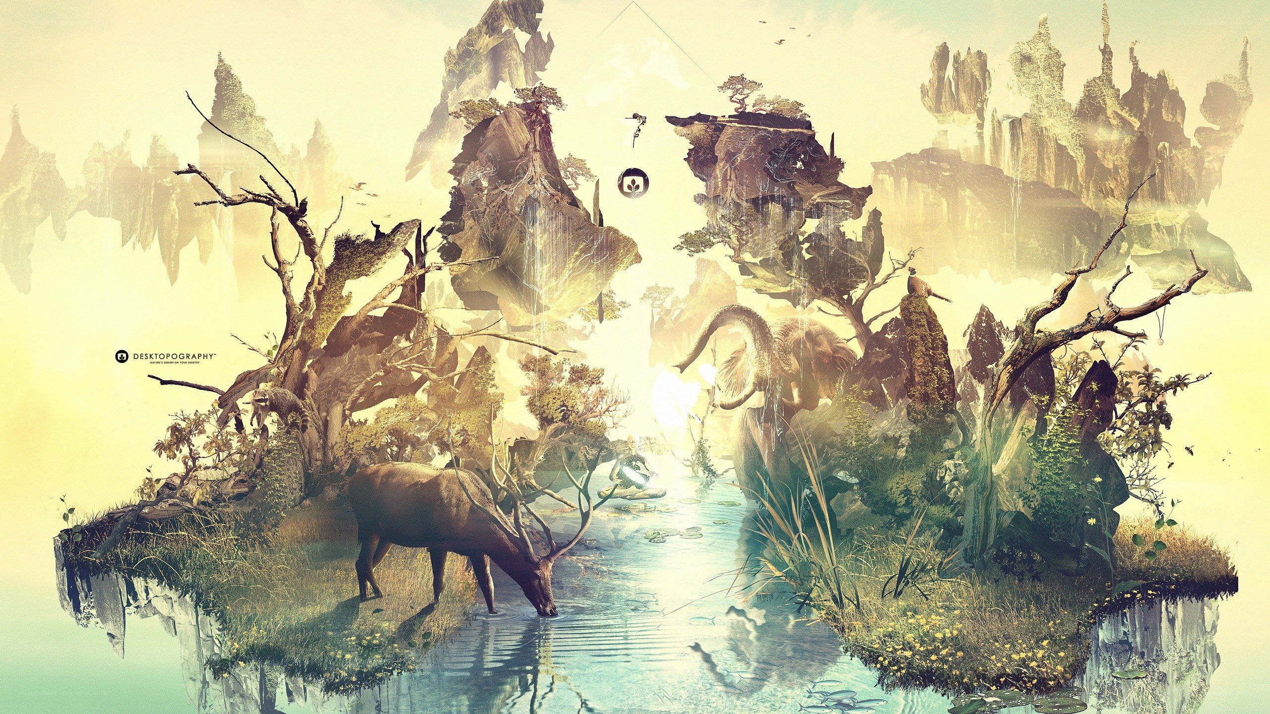 Floating islands and elks