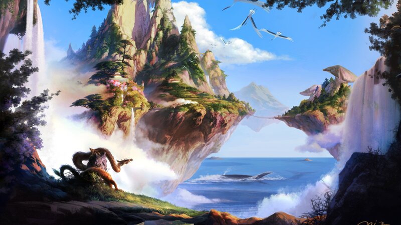 Floating islands and mythical creatures