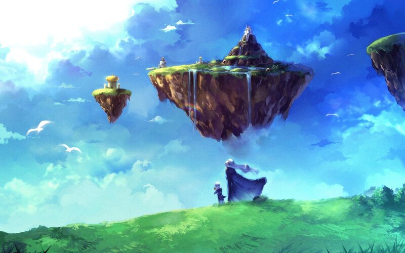 floating islands and sky travelers