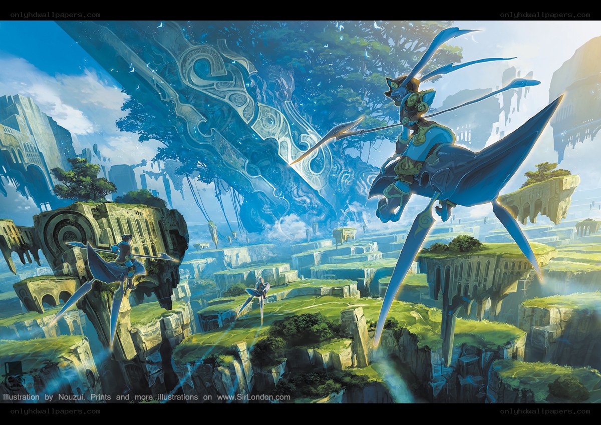 Floating islands and sky warriors