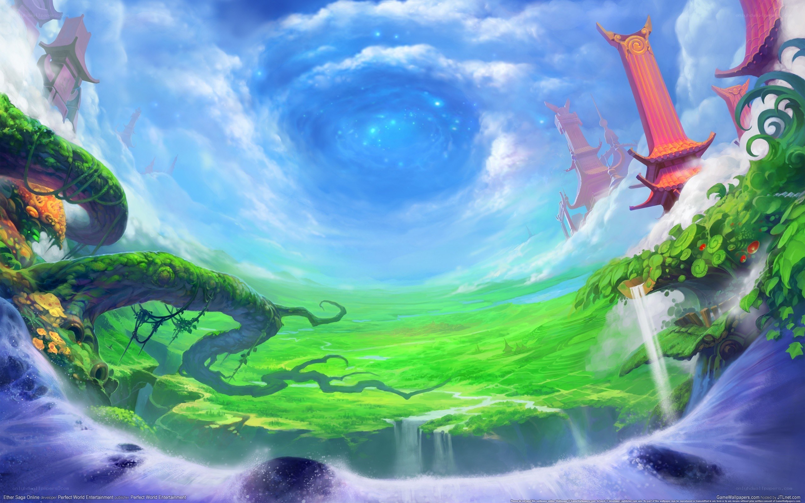 floating islands fantasy landscape