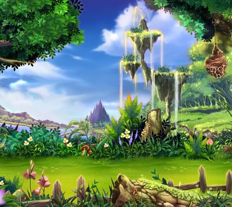 Floating Islands in Forest
