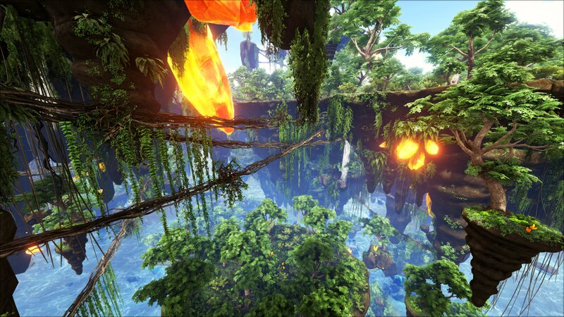 Floating Islands in Jungle